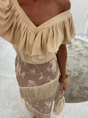Soleá Camel Skirt