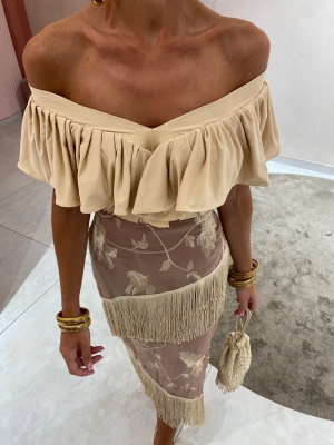Soleá Camel Skirt