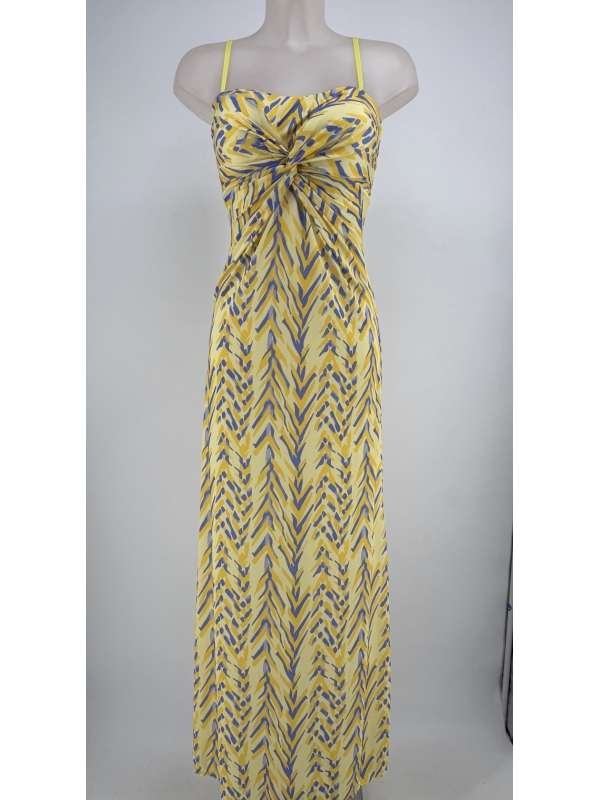 Vestido Caúcaso Amarillo/Azul