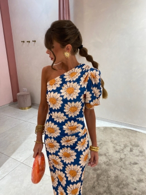 Vestido Margaritas Azul