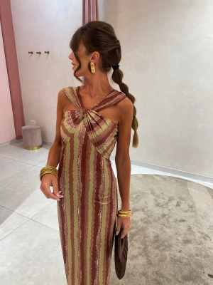 Dress Mesura Brown/Green
