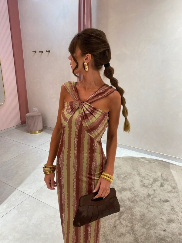 Dress Mesura Brown/Green