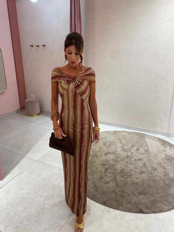 Dress Mesura Brown/Green