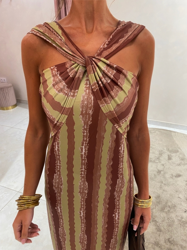 Dress Mesura Brown/Green