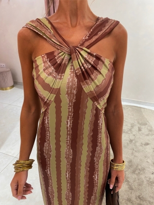 Dress Mesura Brown/Green