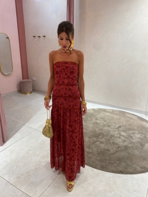 Vestido Broceño Rojizo