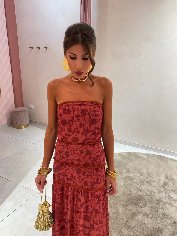 Broceño Vestido avermelhado