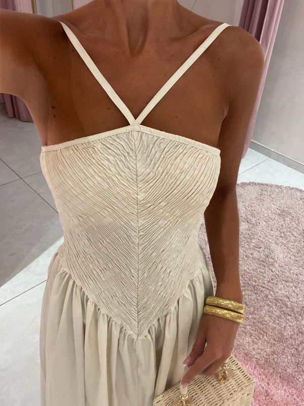 Vestido Azcona Beige