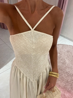 Vestido Azcona Beige