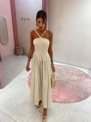 Vestido Azcona Beige