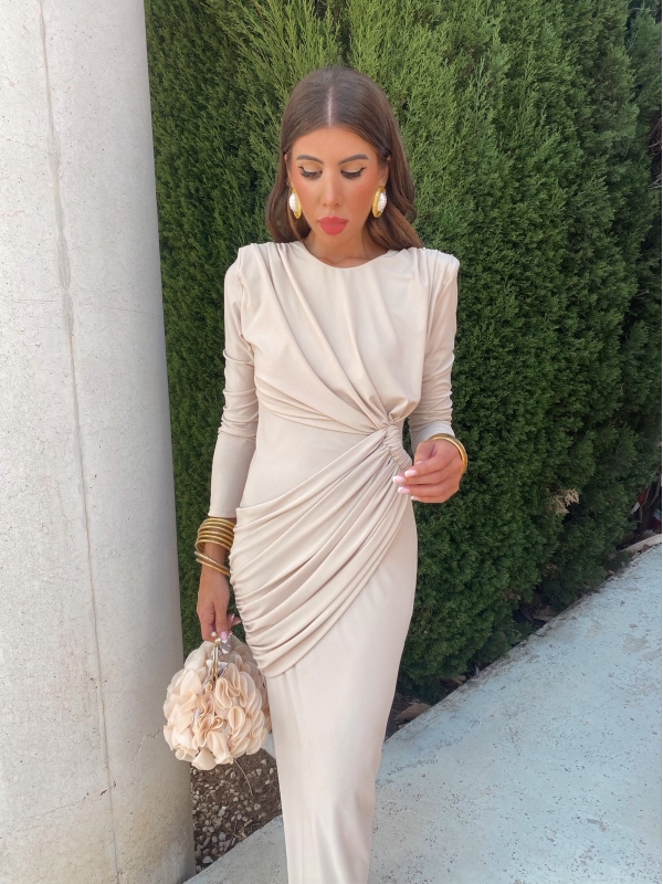 Vestido Alfalfa Beige
