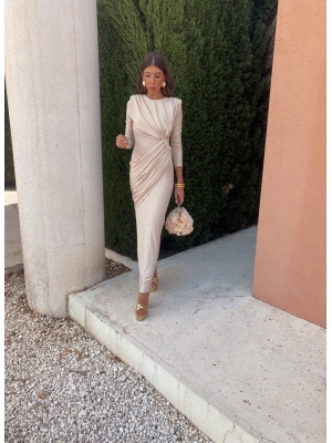 Vestido Alfalfa Beige
