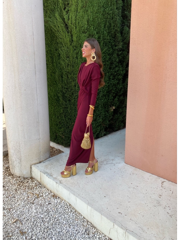Vestido Alfalfa Bordeaux