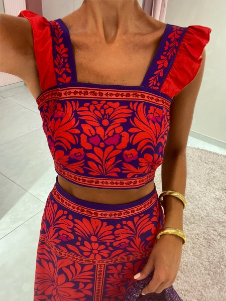 Conjunto Adriana Rojizo