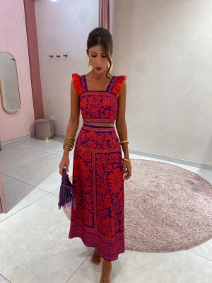 Conjunto Adriana Rojizo