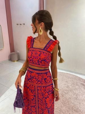 Conjunto Adriana Rojizo