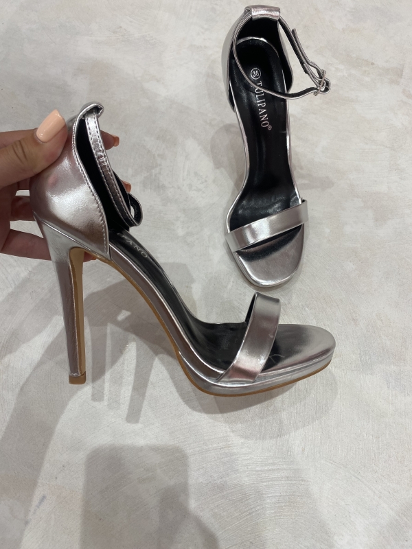 Sandali con tacco Gala argento