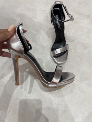 Sandali con tacco Gala argento