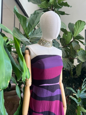 Vestido Gia Roxo/Preto