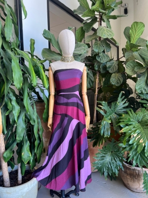 Robe Gia violet/noir