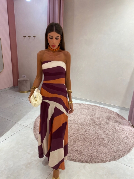 Gia Dress Orange/Pink 2