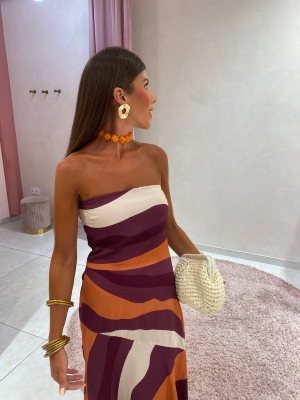 Gia Dress Orange/Pink