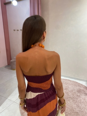 Gia Dress Orange/Pink