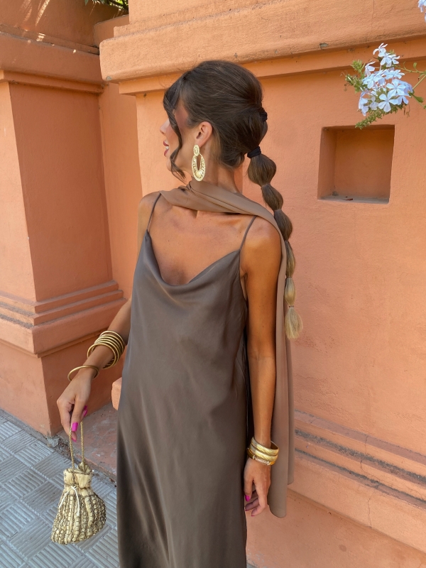 Robe Ferreira unie Taupe