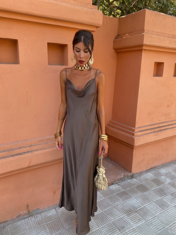 Robe Ferreira unie Taupe