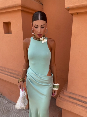 Vestido Rahinna Aguamarina