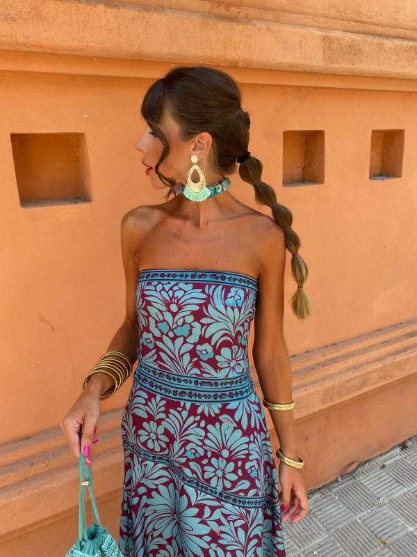 Adriana - Vestito turchese