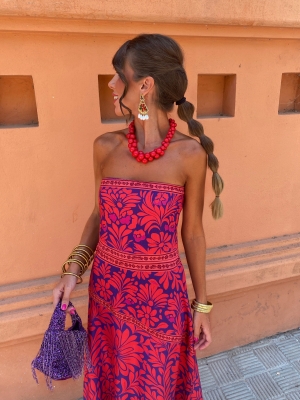 Robe rougeâtre Adriana