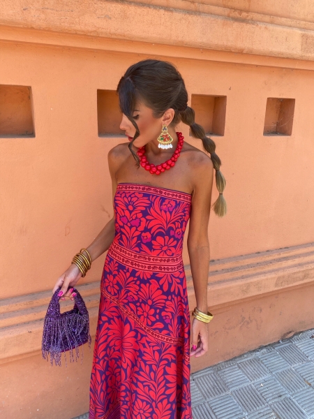 Robe rougeâtre Adriana 2