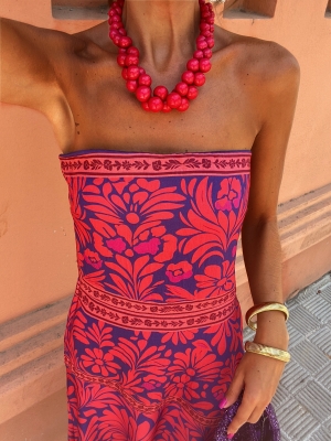 Robe rougeâtre Adriana