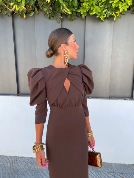 Vestido Sabariego Castanho 2