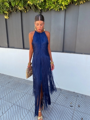 Vestido Corina Azul Marino