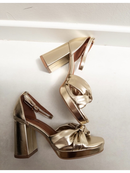 Sandali con tacco Carol - Oro 2