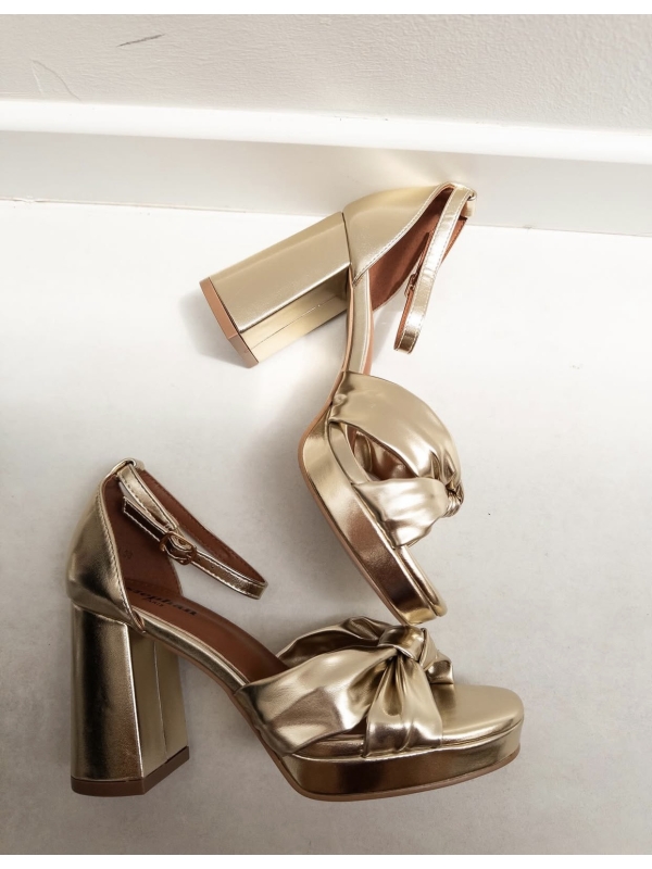 Sandali con tacco Carol - Oro