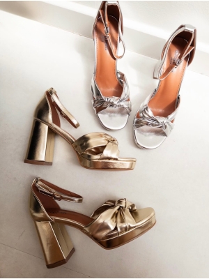 Sandali con tacco Carol - Oro