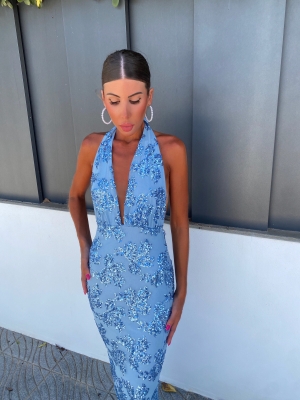 Vestido Goya Celeste