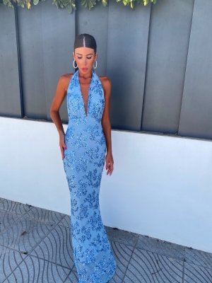 Vestido Goya Celeste