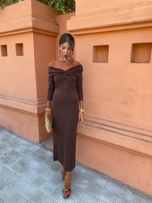 Vestido Santa Cruz Marrón