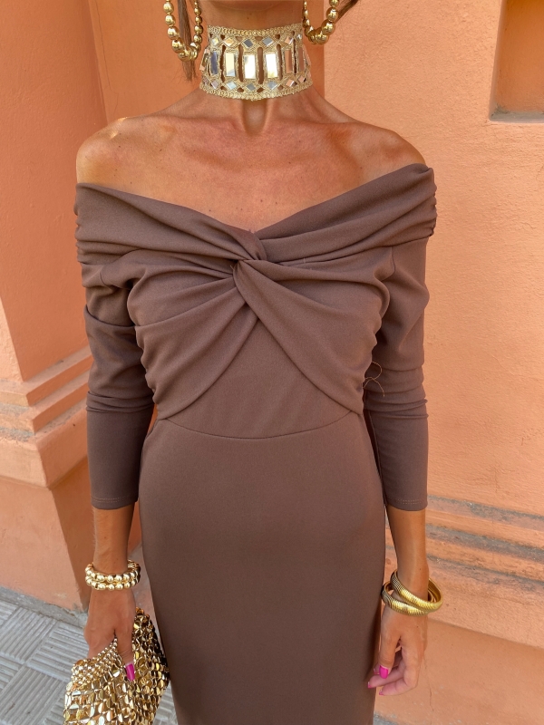 Vestido Santa Cruz Marrón