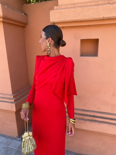 Rovira Red Sleeves Dress 2