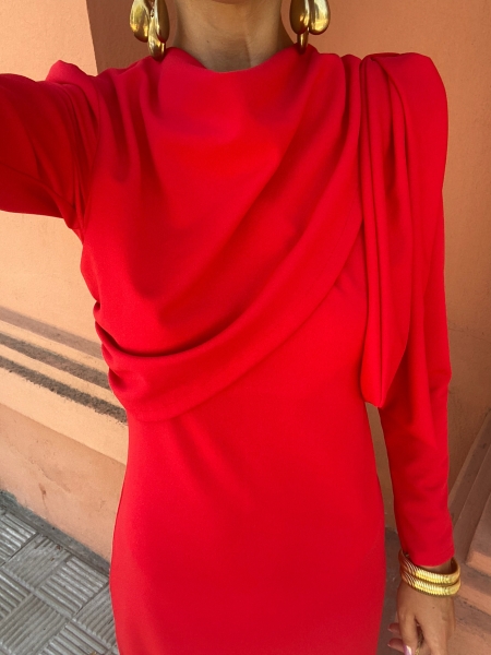 Rovira Red Sleeves Dress
