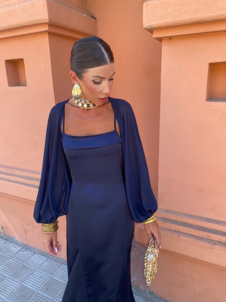 Vestido Margarett Azul Marino