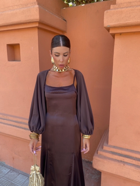 Vestido Margarett Marrón 2