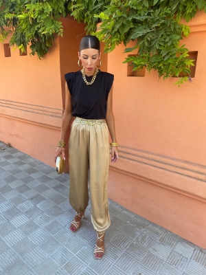 Satin Bombacho Pants (Various Colors)