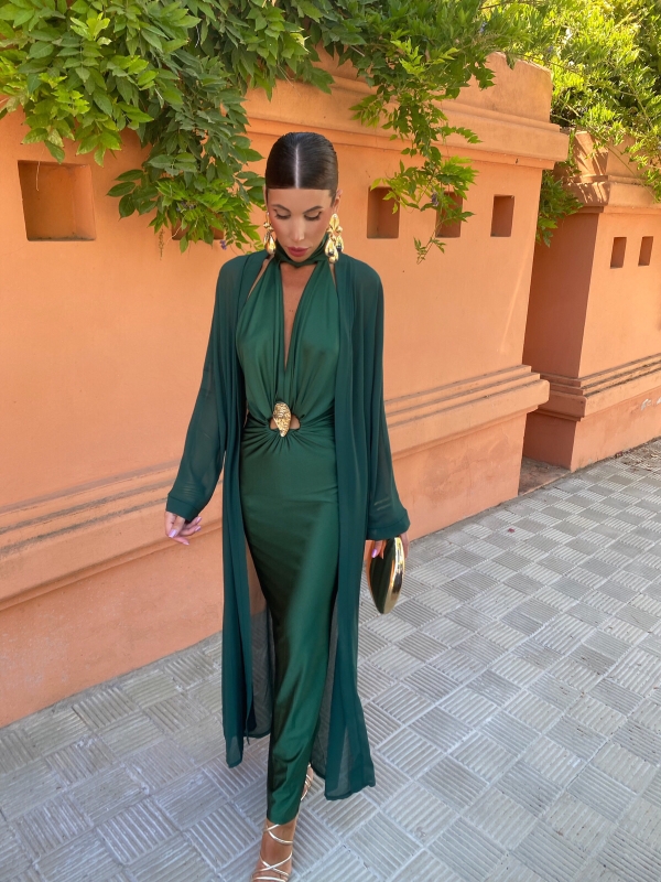 Kimono comprido de gaze