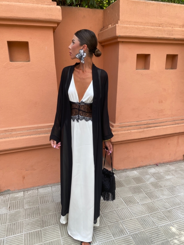 Kimono comprido de gaze